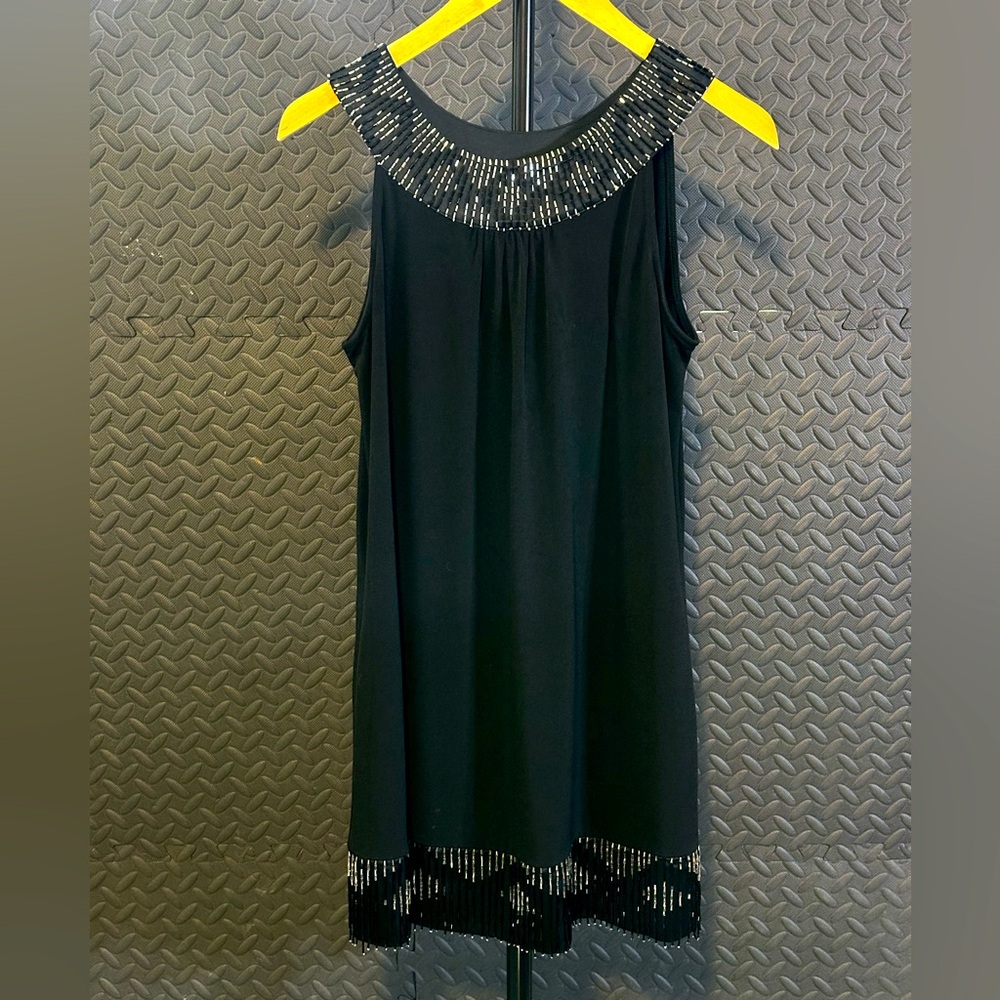 EXPRESS Beaded Fringe Mini Dress SZ S